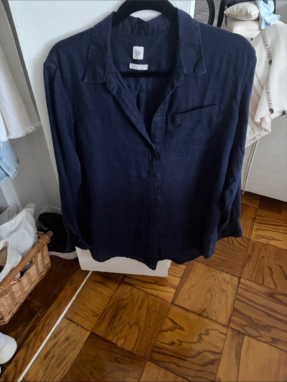 GAP Dark Navy Button-Front Shirt